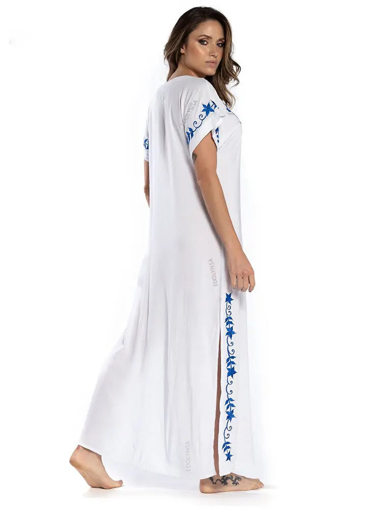 Gandoura marocaine Bleue