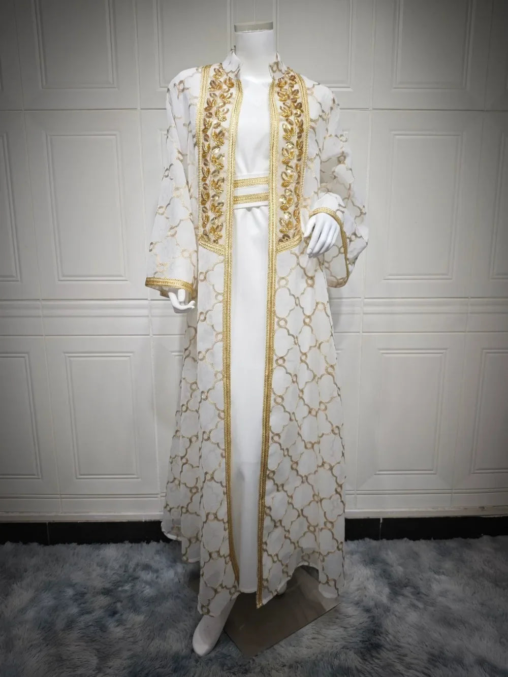 Djellaba Femme Moderne Grise