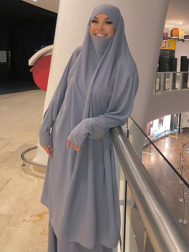 Abaya Khimar Gris