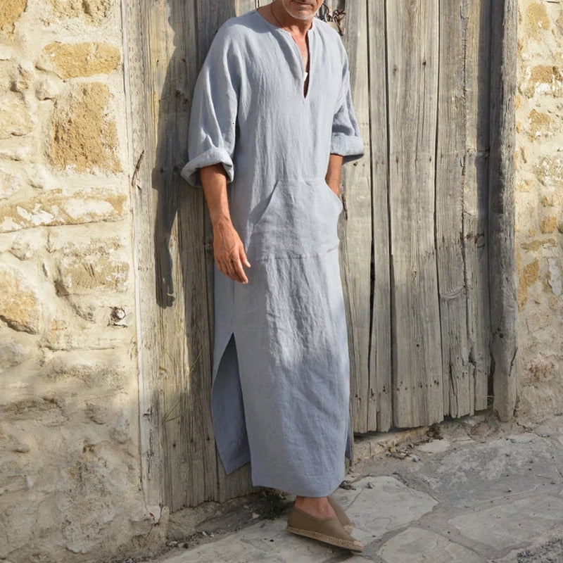 djellaba pour l'été grise