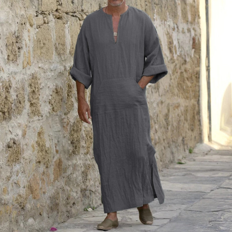 djellaba de couleur grise