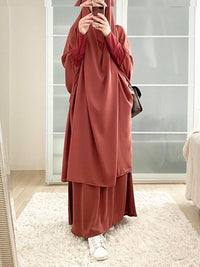 Thumbnail for Abaya Khimar Marron