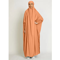 Thumbnail for Abaya Hiver Voile Integré Orange