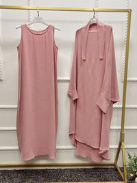 Thumbnail for Abaya Femme Khimar Rose
