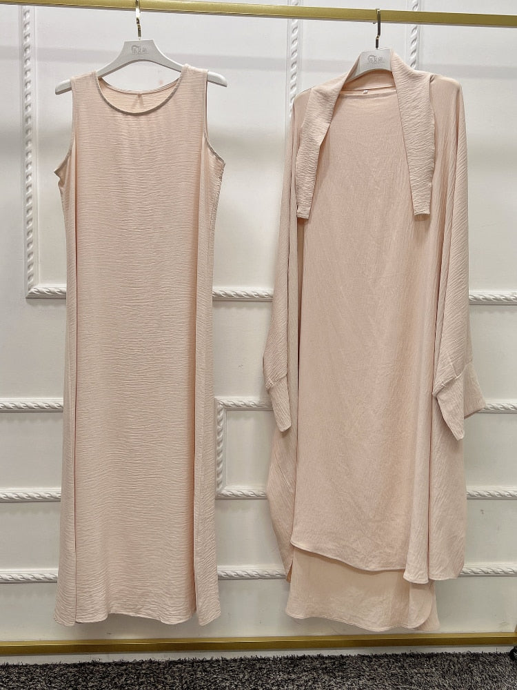 Abaya Femme Khimar Beige