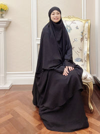 Thumbnail for Abaya Femme Khimar Gris Orientale