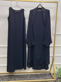 Thumbnail for Abaya Femme Khimar Bleu