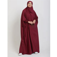 Thumbnail for Abaya Hiver Voile Integré Rouge