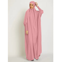 Thumbnail for Abaya Hiver Voile Integré Rose