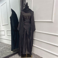 Thumbnail for Abaya Orientale Avec Voile Intégré Noir
