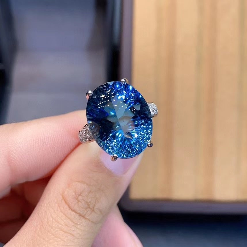 Bague bleu naturelle