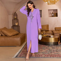 Thumbnail for Djellaba Mauve a Capuche