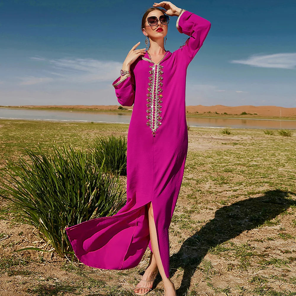 Djellaba Jaune et Rouge a capuche
