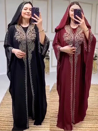 Thumbnail for Djellaba a capuche Rouge