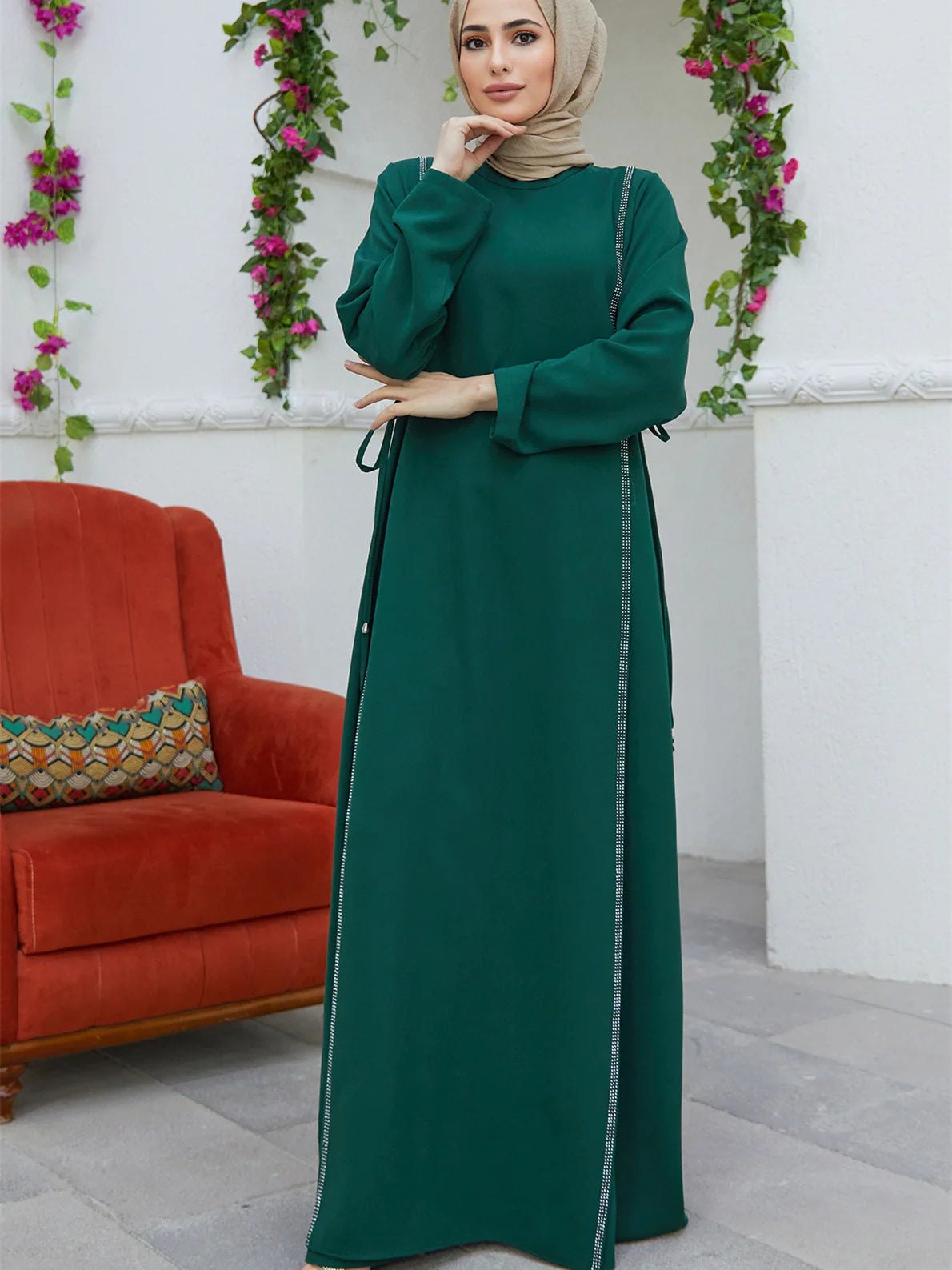 Djellaba Bleu a Capuche