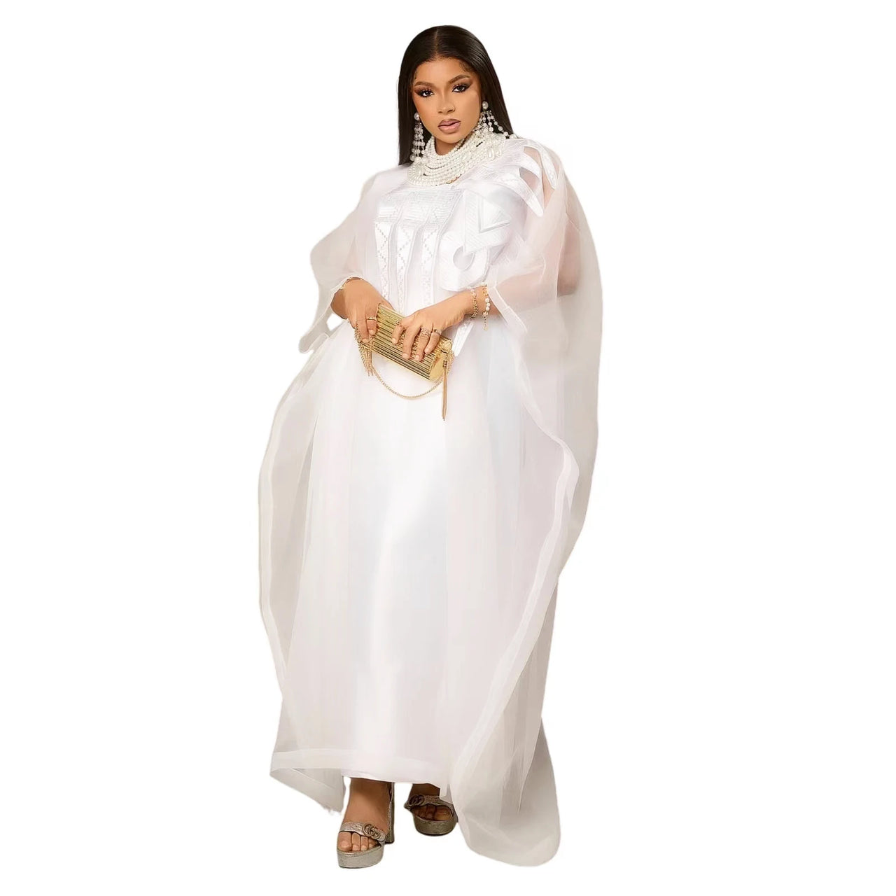 Djellaba Blanche et Dore