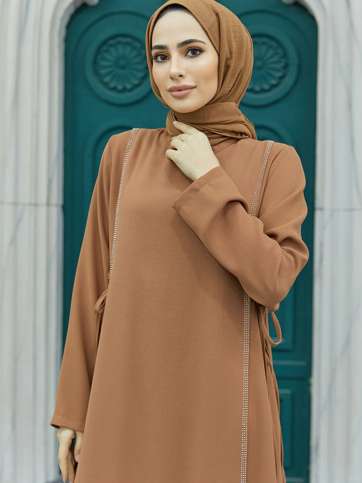 Djellaba Bleu a Capuche