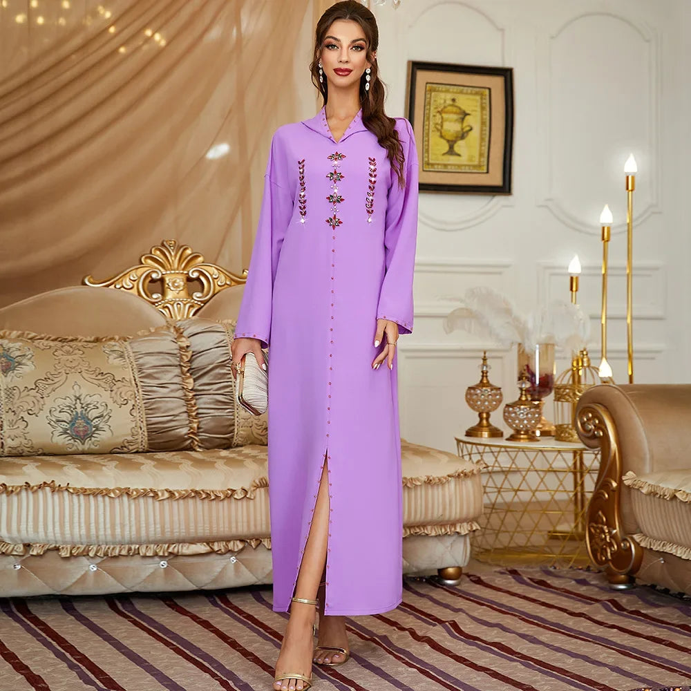 Djellaba Marocaine Violet