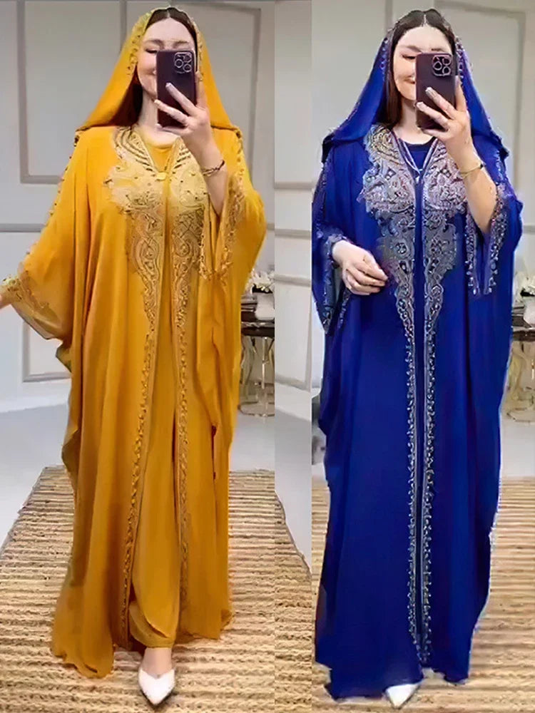 Djellaba a capuche Rouge