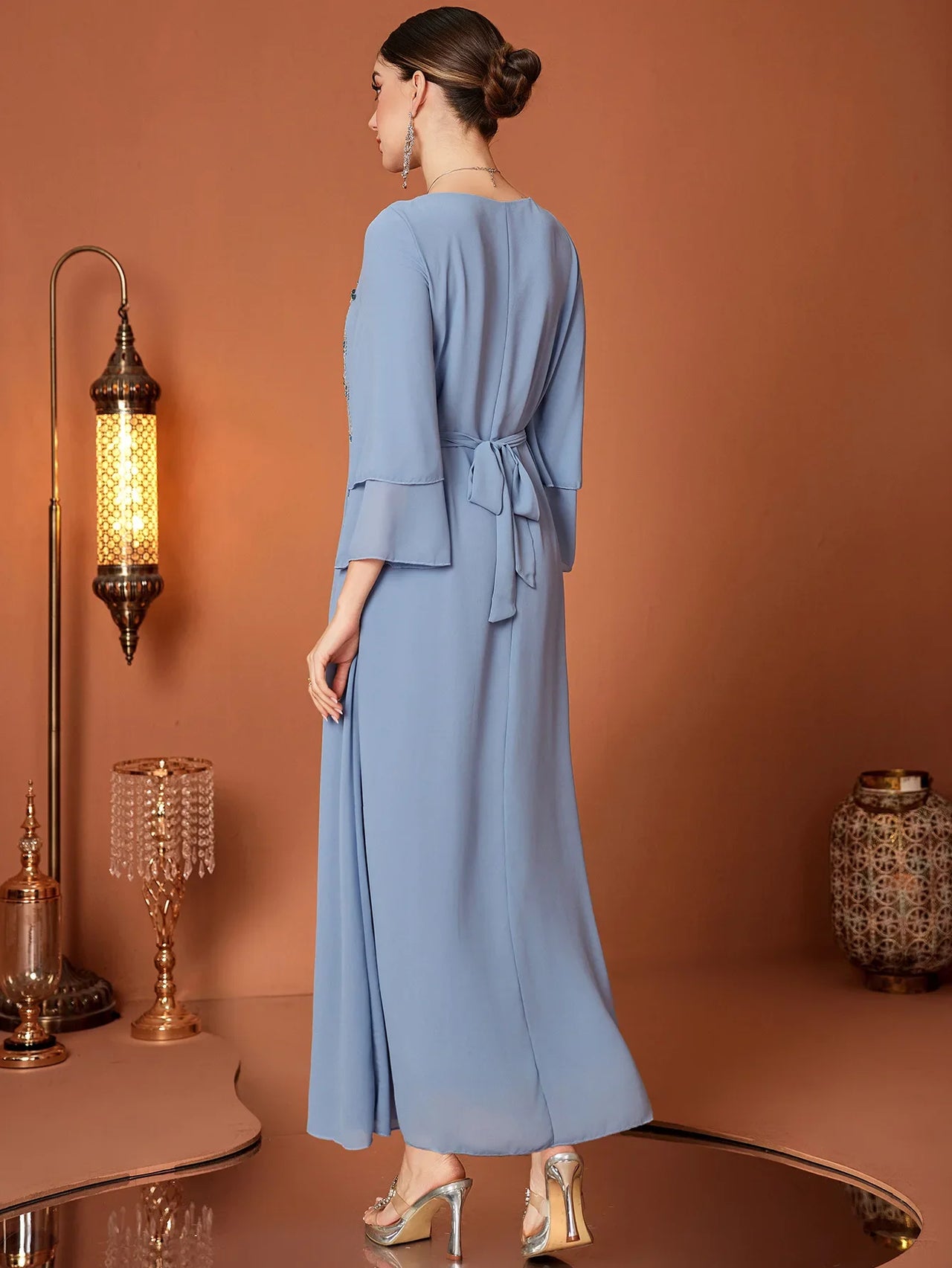 Djellaba Marocaine Bleu
