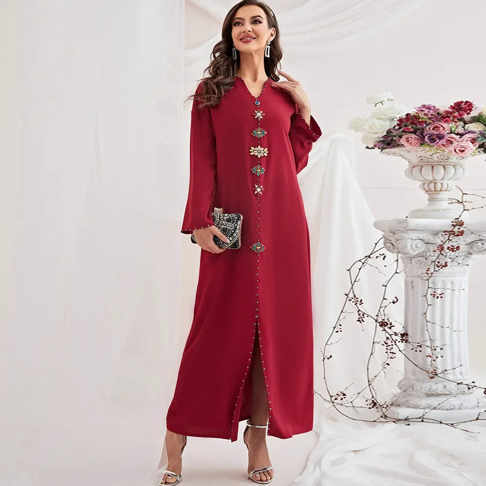 Djellaba Violet Moderne