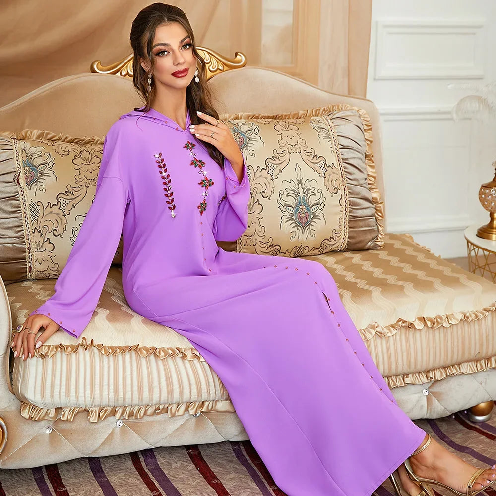 Djellaba Marocaine Violet