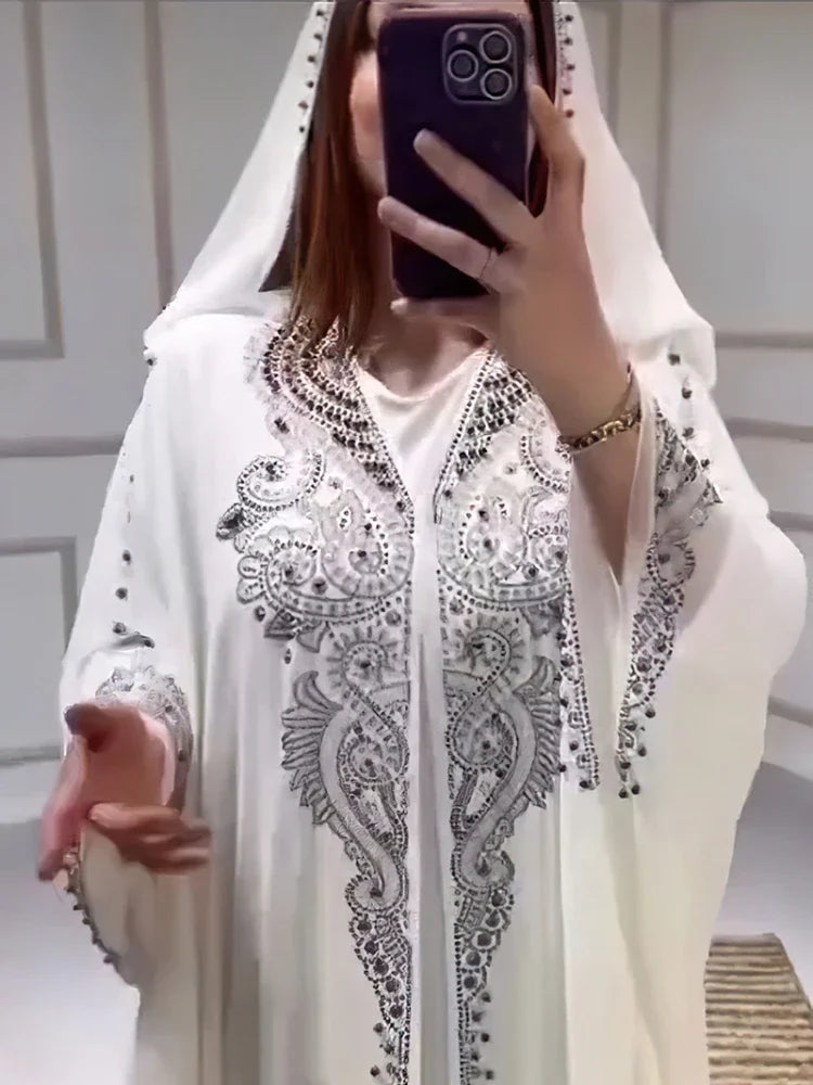Djellaba a capuche Rouge