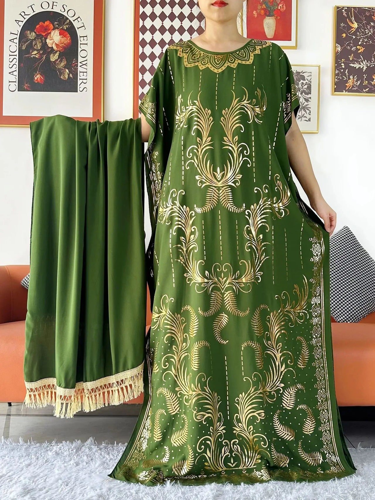 Djellaba Maroc Bleu