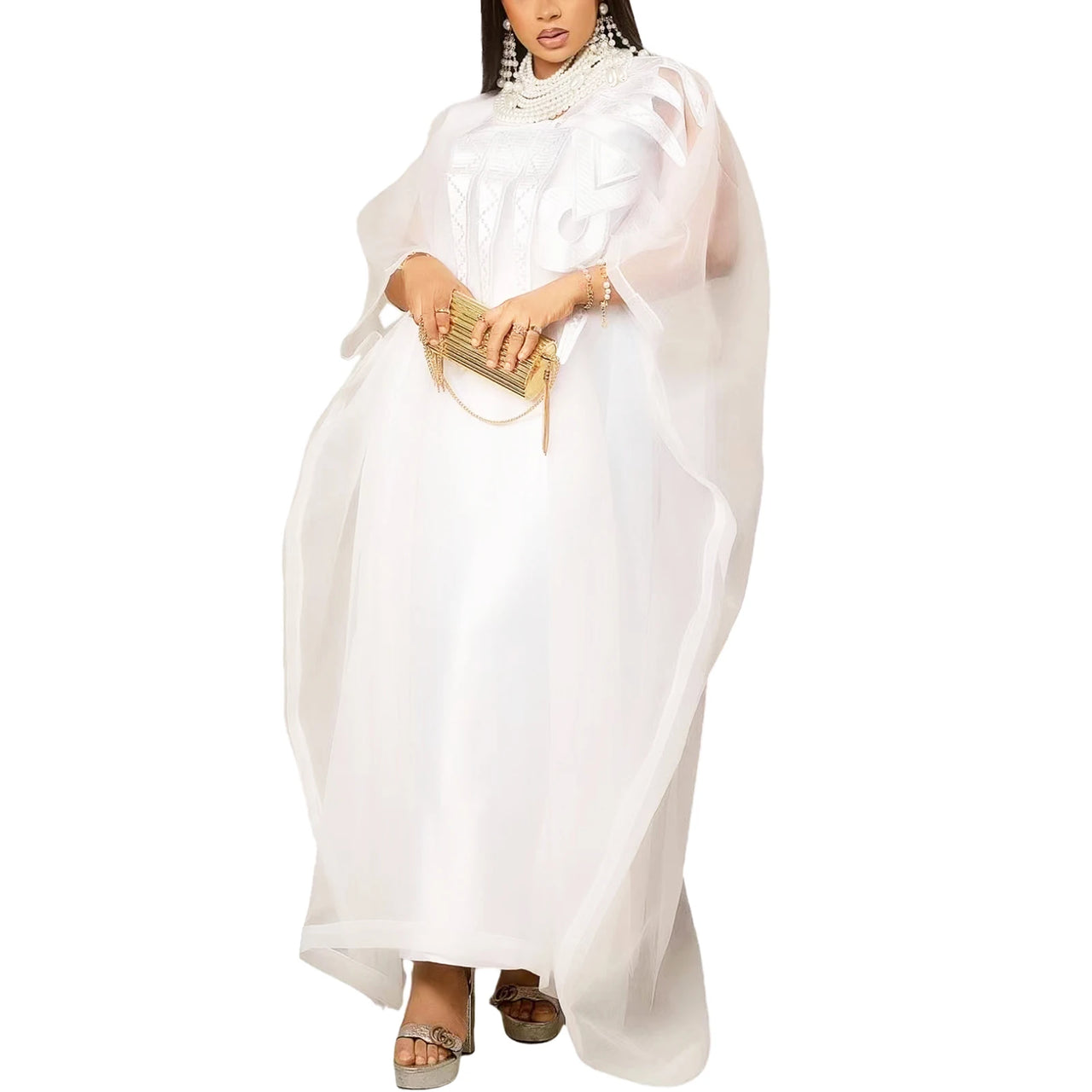 Djellaba Blanche et Dore