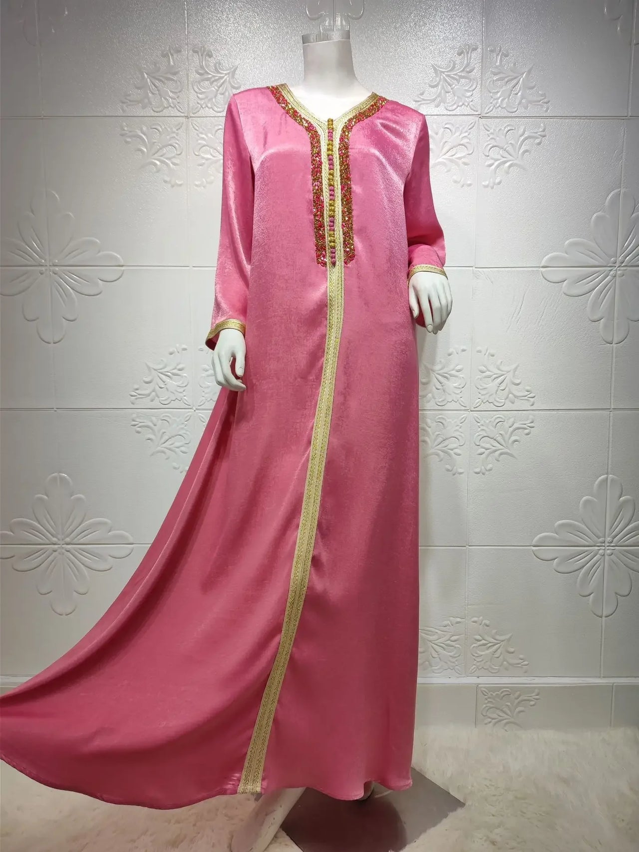 Djellaba Marocaine Femme Noire Doré