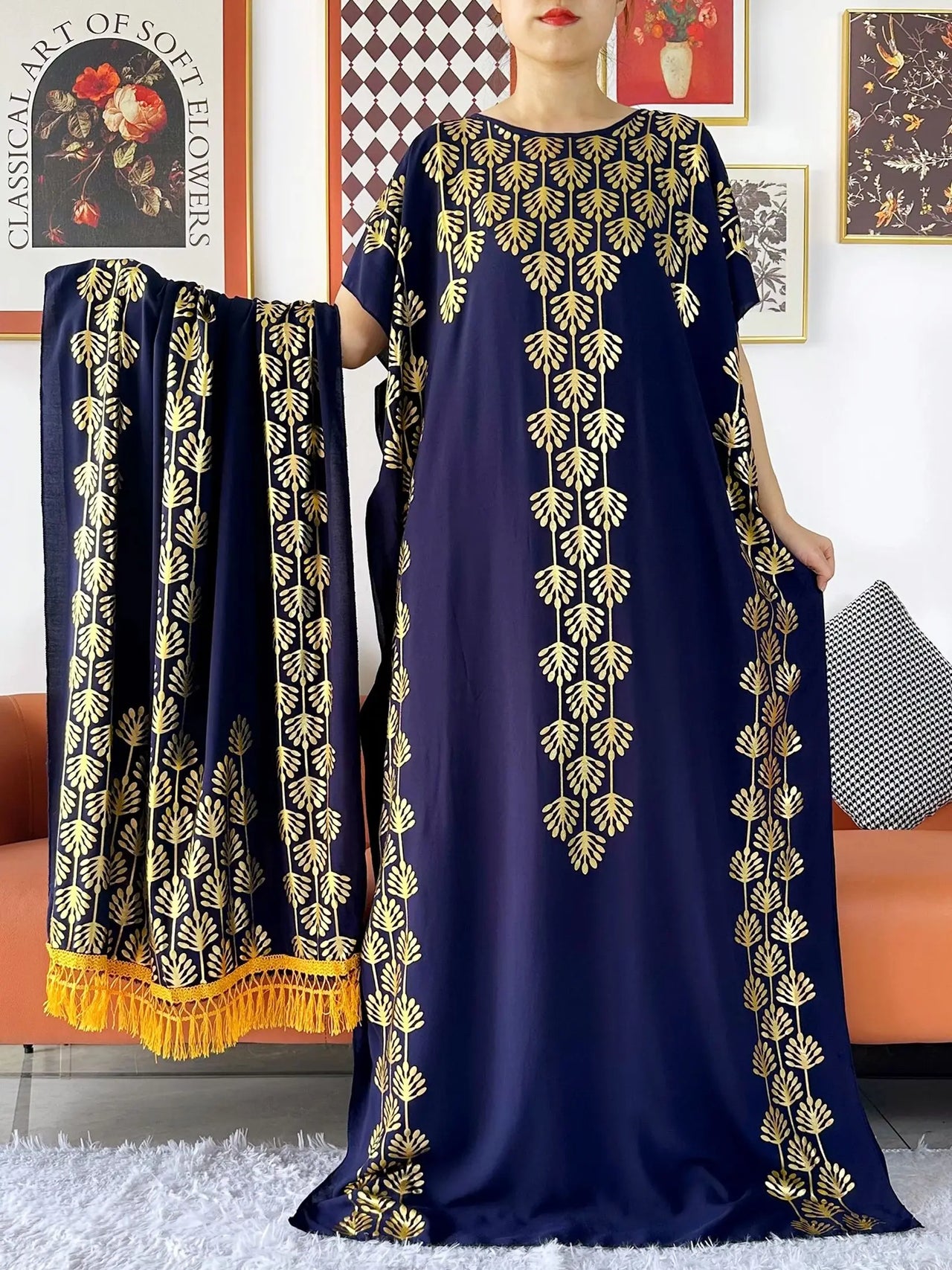 Djellaba Maroc Bleu