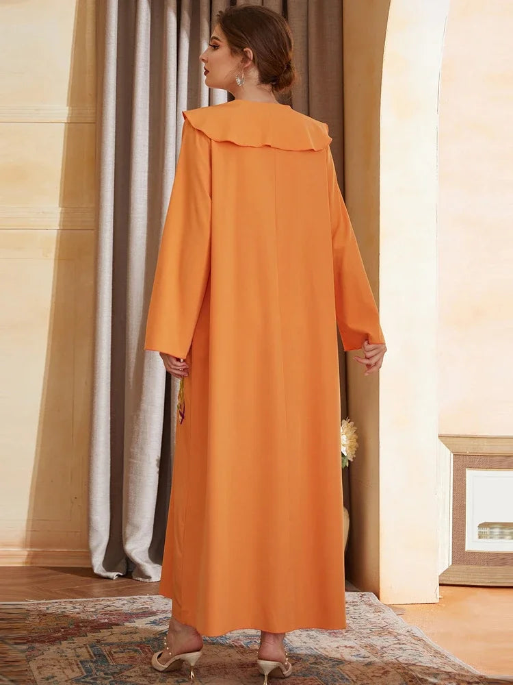 Robe longue orange