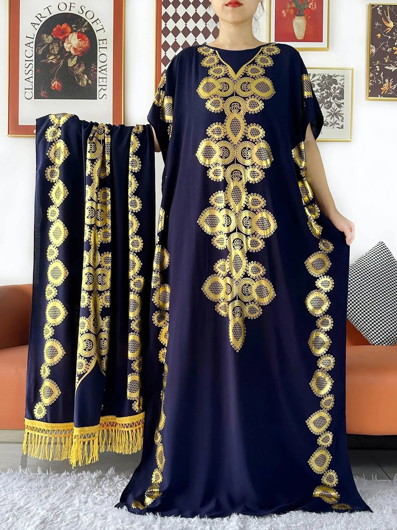 Djellaba Maroc Bleu
