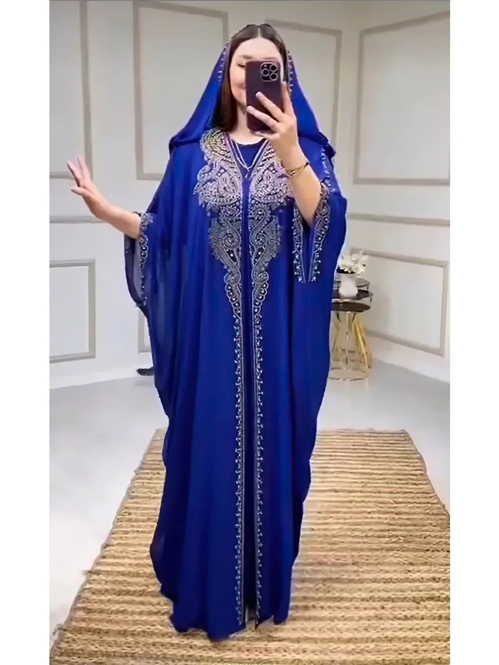 Djellaba a capuche Rouge