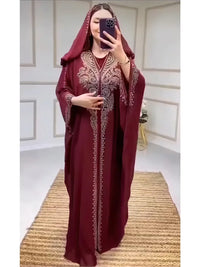 Thumbnail for Djellaba a capuche Rouge