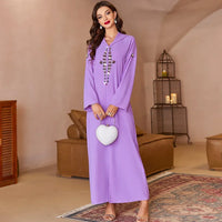 Thumbnail for Djellaba Mauve a Capuche