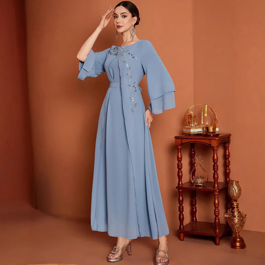 Djellaba Marocaine Bleu