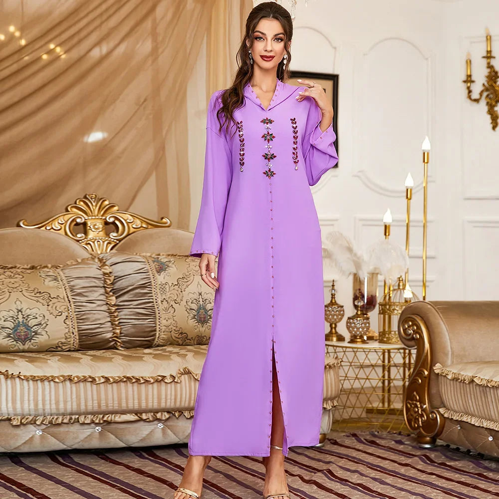 Djellaba Marocaine Violet