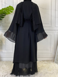 Thumbnail for Abaya Kimono Noir Orientale
