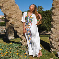 Thumbnail for Djellaba Femme Grande Taille Blanc