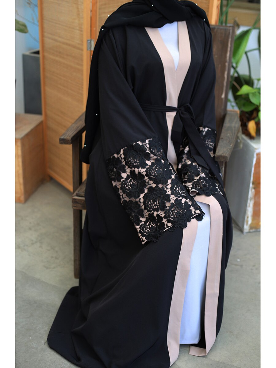 Abaya Kimono Noir Orientale Islam