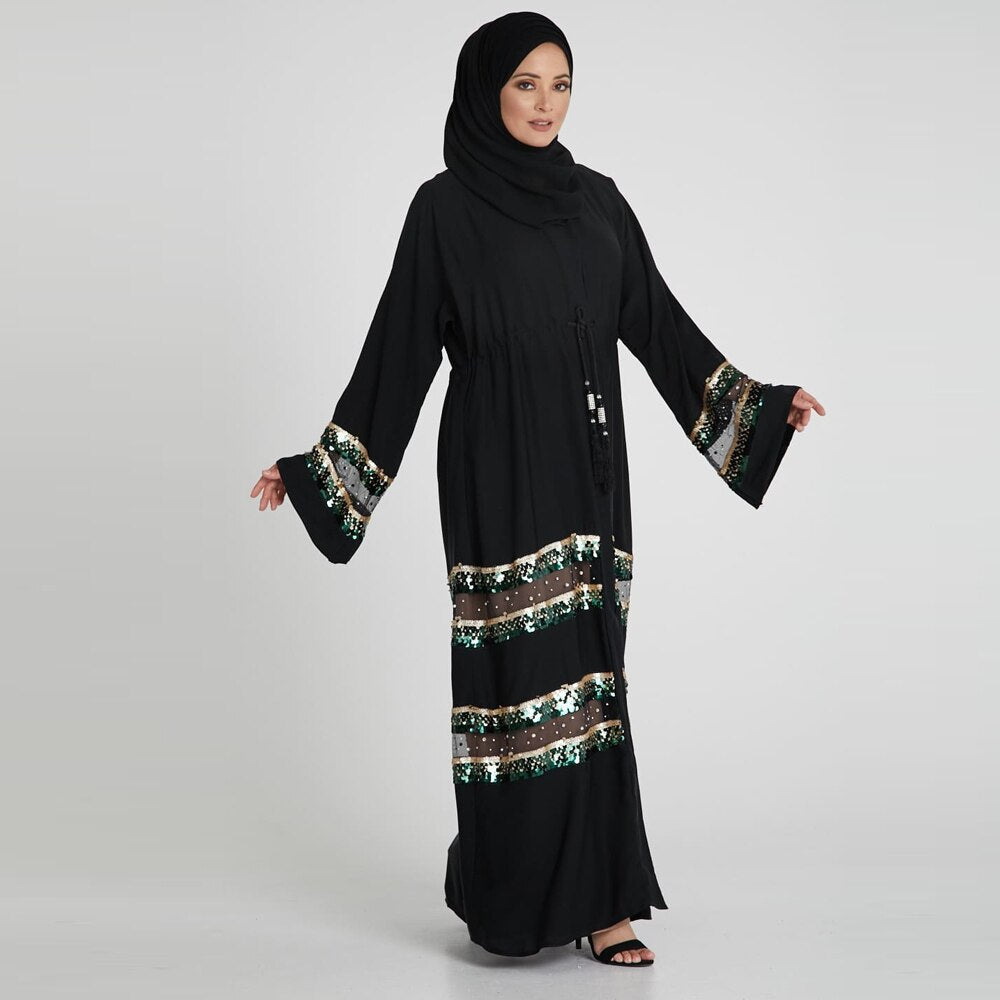 Abaya sombre Noire femme