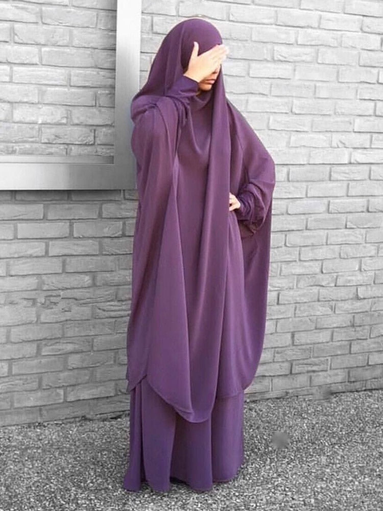 Abaya Khimar Violet