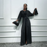 Thumbnail for Abaya Kimono Noir Moderne