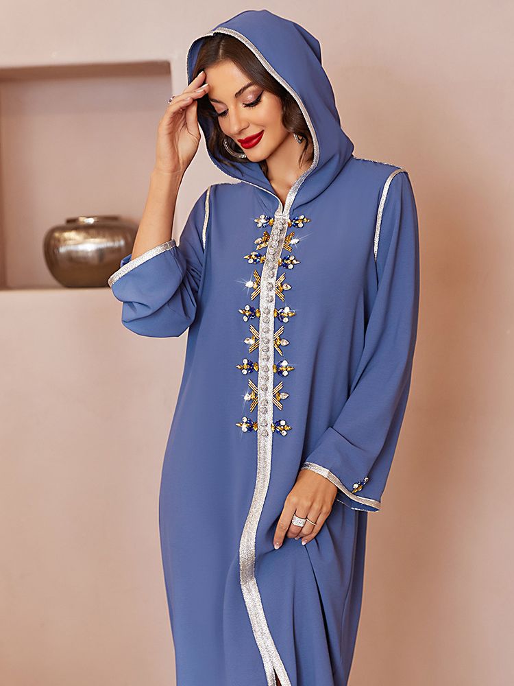 Djellaba Homme Musulman à Capuche – Qamis Long Ramadan Eid Prière, Tissu Premium Respirant, Caftan Arabe Confort