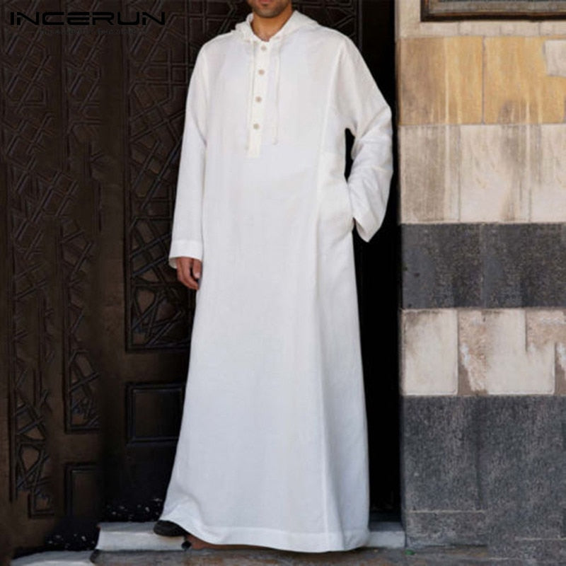 Djellaba Homme Caftan Coton Grande Taille - Manches Courtes Islamique Jalabiya Confortable