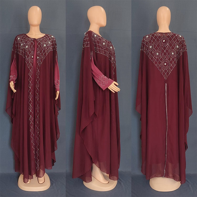 abaya rouge femme arabe